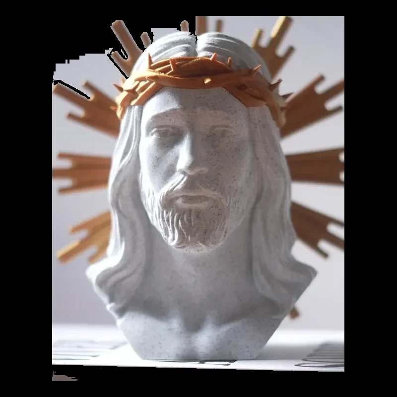 Cristo Decorativo 3D 22cm — foto real do produto impresso em 3D