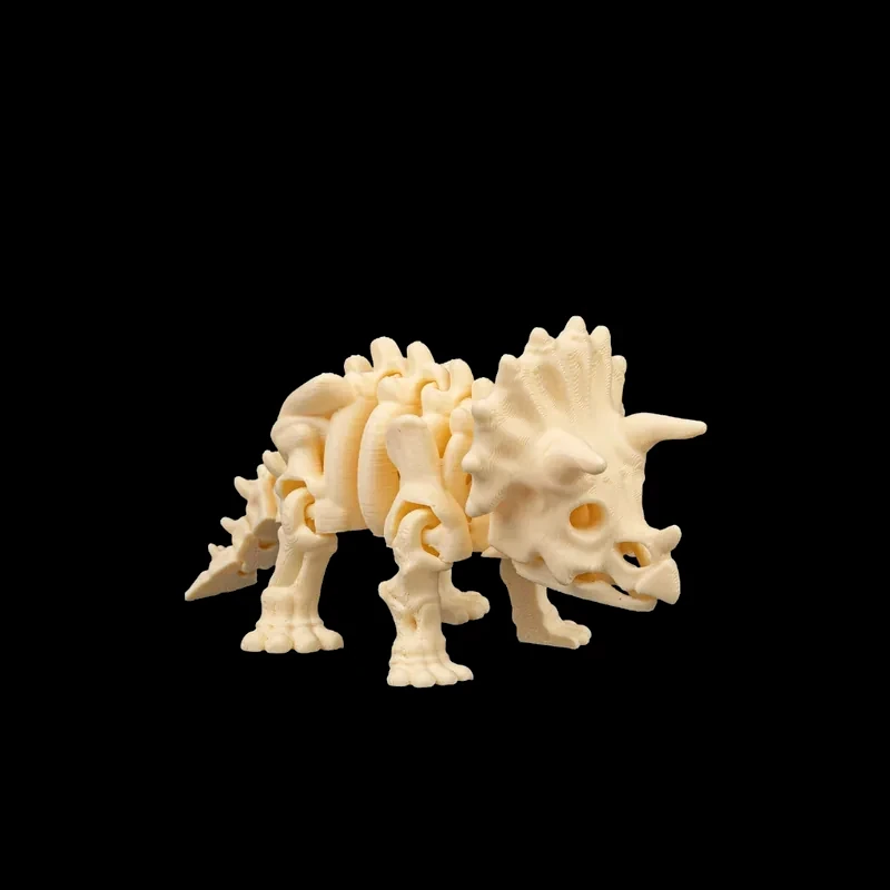 Triceratops Esqueleto Articulado — foto real do produto impresso em 3D